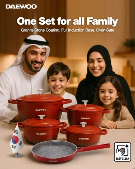 طقم أواني الطهي من دايو الكورى الاصلى 9 قطع